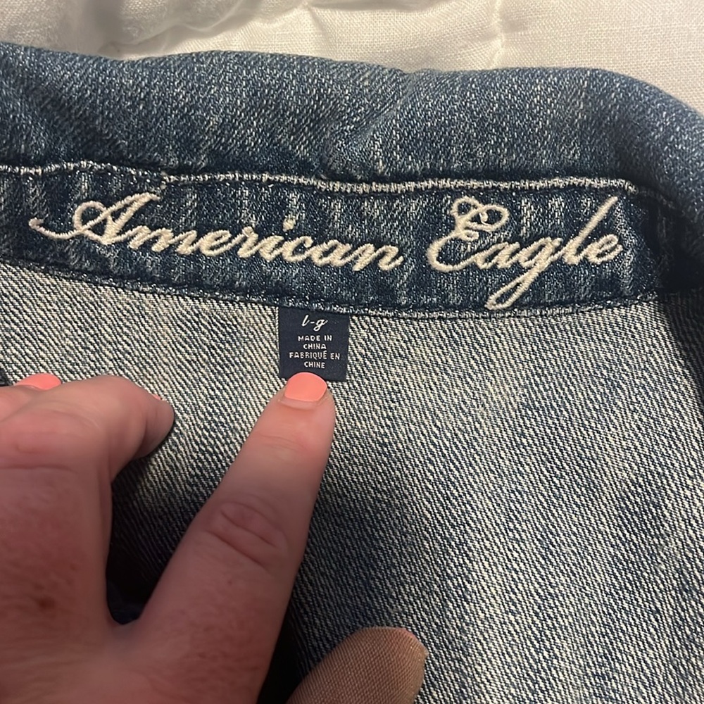 American Eagle Blue Jean Jacket - Picture 3 of 7